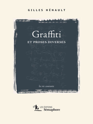 cover image of Graffiti et proses diverses